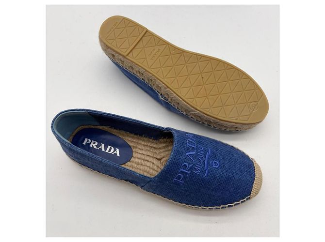 Prada Espadrillas in tela blu - vista 4