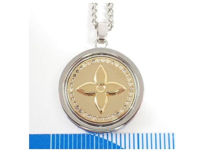 Louis Vuitton Halskette Anhänger Silber Golden - Ansicht 3