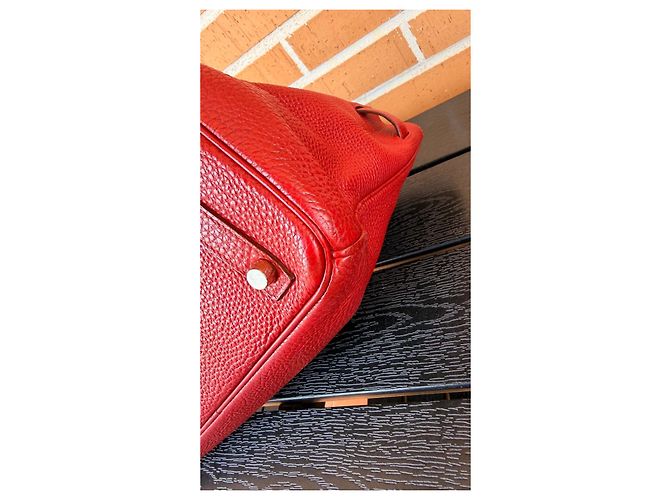 Hermès Birkin 30 in pelle Togo Rosso - vista 10