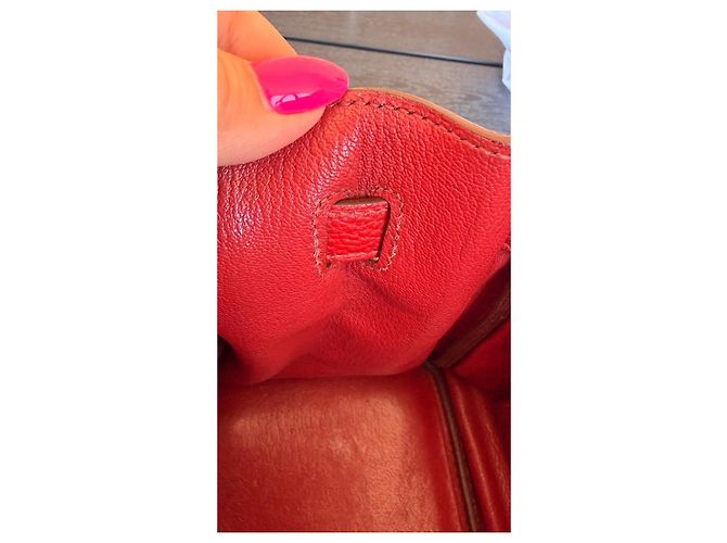 Hermès Birkin 30 in pelle Togo Rosso - vista 15
