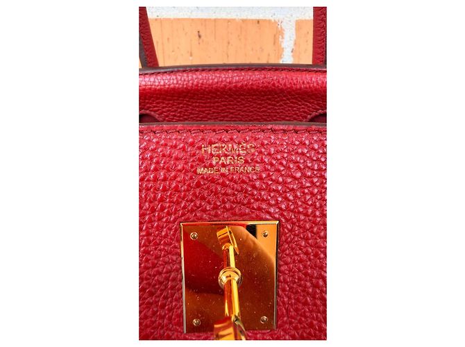 Hermès Birkin 30 in pelle Togo Rosso - vista 2