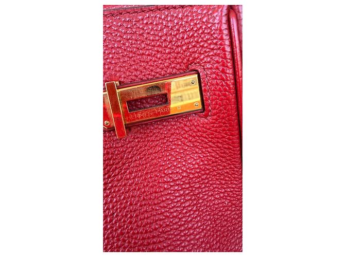 Hermès Birkin 30 in pelle Togo Rosso - vista 3