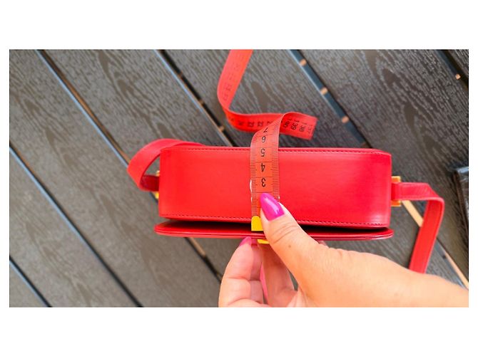 Saint Laurent Kaia Small Satchel - Pelle Rossa Rosso - vista 12