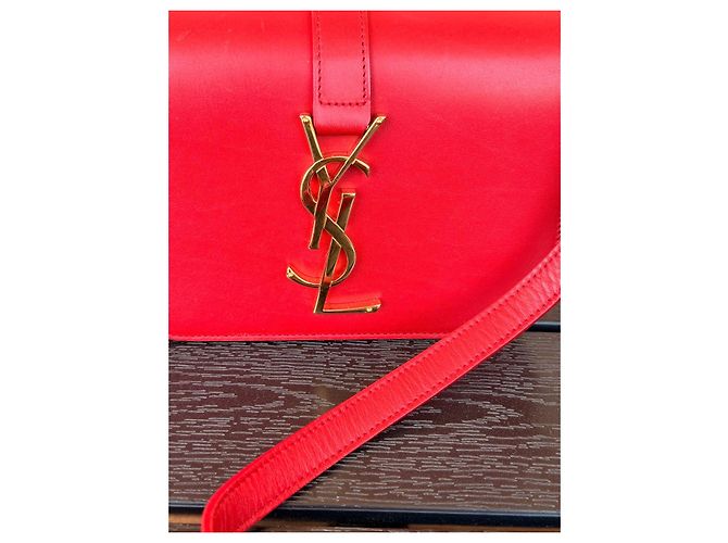 Saint Laurent Kaia Small Satchel - Pelle Rossa Rosso - vista 2