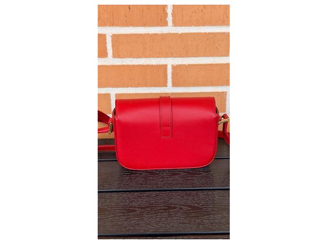 Saint Laurent Kaia Small Satchel - Pelle Rossa Rosso - vista 3