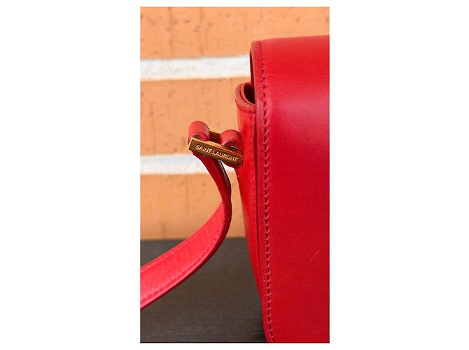 Saint Laurent Kaia Small Satchel - Pelle Rossa Rosso - vista 5