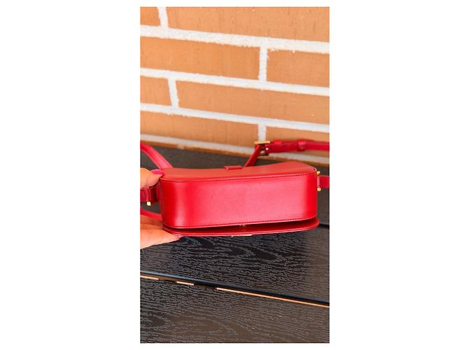 Saint Laurent Kaia Small Satchel - Pelle Rossa Rosso - vista 6