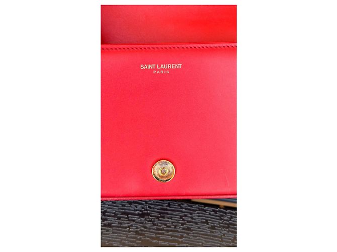Saint Laurent Kaia Small Satchel - Pelle Rossa Rosso - vista 7