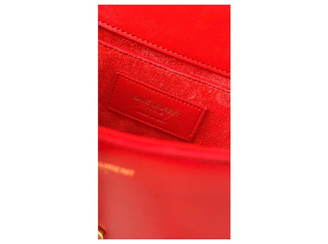 Saint Laurent Kaia Small Satchel - Pelle Rossa Rosso - vista 8