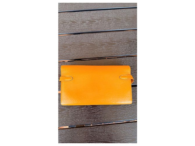 Hermès Kelly Portemonnaie Orange Epsom-Leder - Ansicht 3