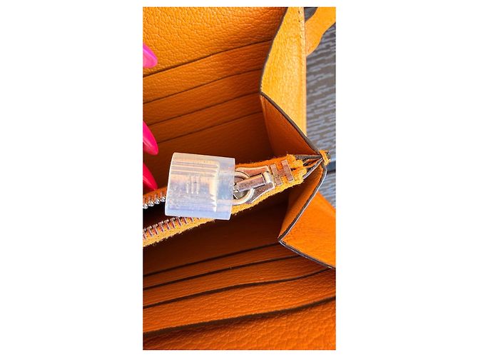 Hermès Kelly Portemonnaie Orange Epsom-Leder - Ansicht 5
