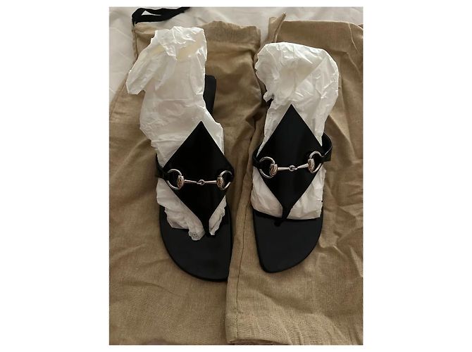 Gucci Sandali Horsebit Nero - vista 7
