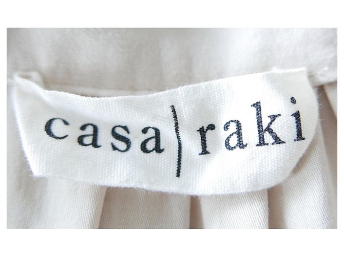 Autre Marque Casa Raki Midi-Kleid aus Cupro in Beige - Ansicht 7