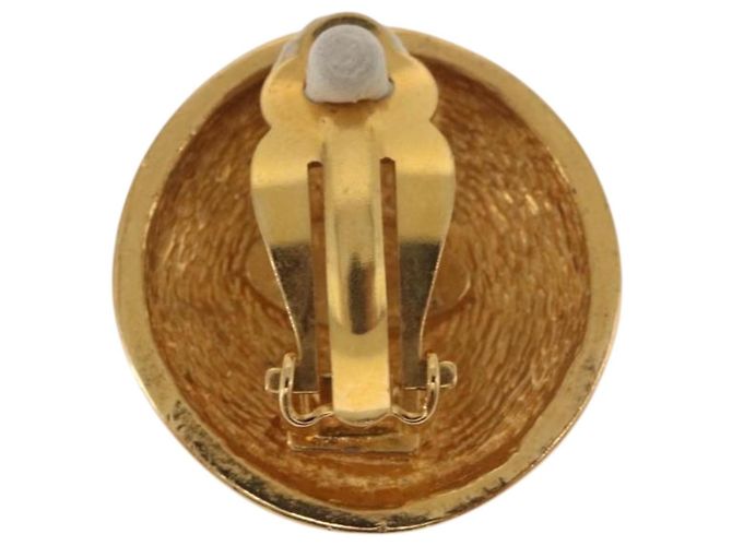 Orecchini CHANEL metallo Gold Tone CC Auth 184007V - vista 3
