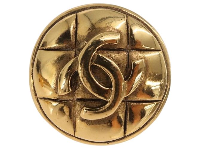 Orecchini CHANEL metallo Gold Tone CC Auth 184007V - vista 4