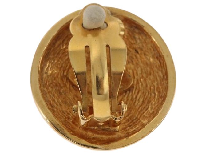 Orecchini CHANEL metallo Gold Tone CC Auth 184007V - vista 5