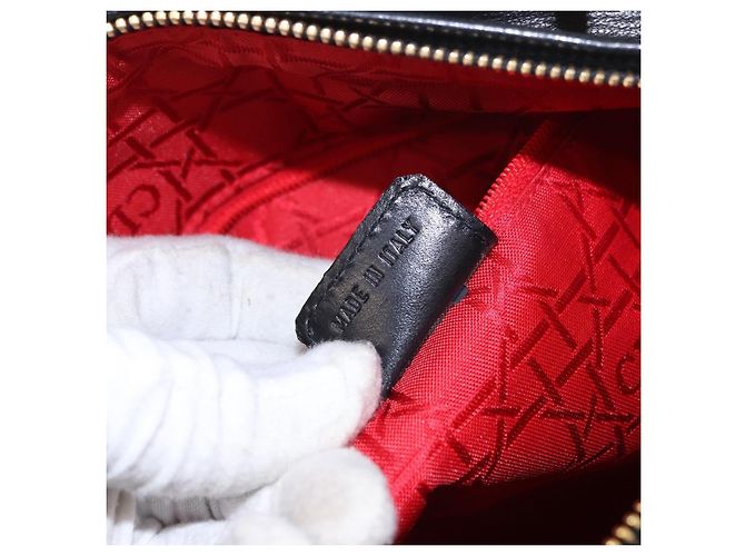Borsa Christian Dior Lady Dior Canage in pelle di agnello 2way Nero Oro Auth 183708V - vista 24