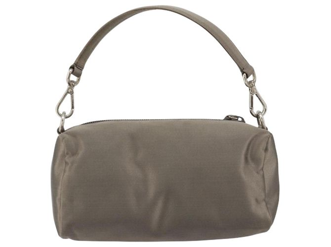 PRADA Handpouch aus Satin Grau Silber Authentisch 182660A Braun - Ansicht 3