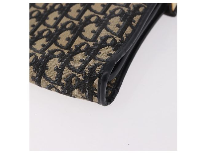 Borsa a tracolla Christian Dior Trotter Canvas Blu Navy Oro Auth 182609 D'oro - vista 14