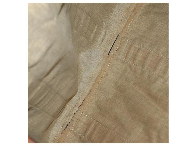 Céline CELINE Macadam Canvas Boston Bag PVC Leder Braun Gold Auth 180687 Golden - Ansicht 17