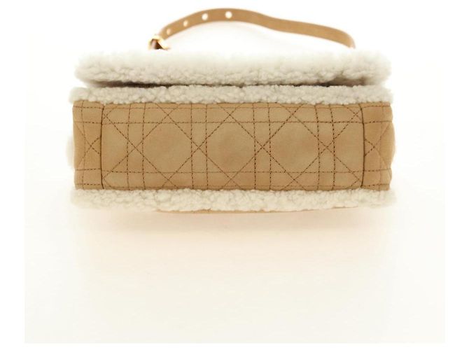 Christian Dior Caro Chain Schultertasche Mouton Beige Gold Auth ka4579SM Golden - Ansicht 10