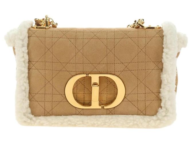 Christian Dior Caro Chain Schultertasche Mouton Beige Gold Auth ka4579SM Golden - Ansicht 2