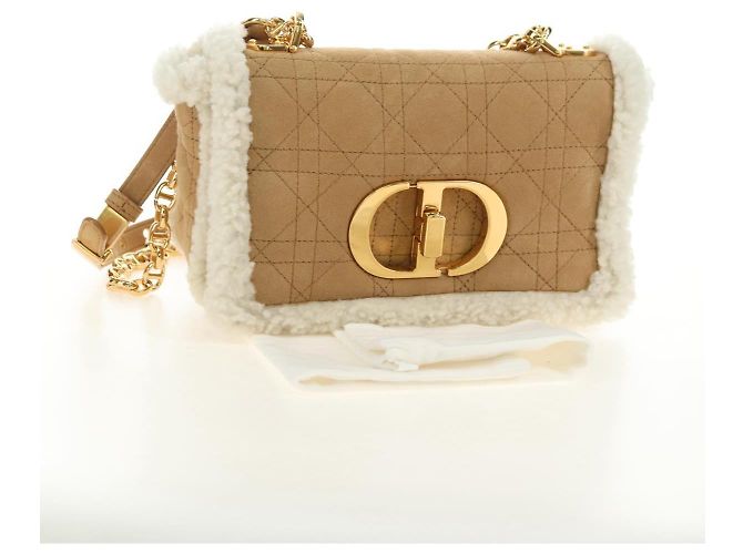 Christian Dior Caro Chain Schultertasche Mouton Beige Gold Auth ka4579SM Golden - Ansicht 25