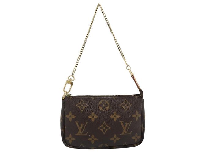 LOUIS VUITTON Monogram Mini Pochette Accessoires Pochette N41667 LV Auth 184348A Monogramma - vista 13