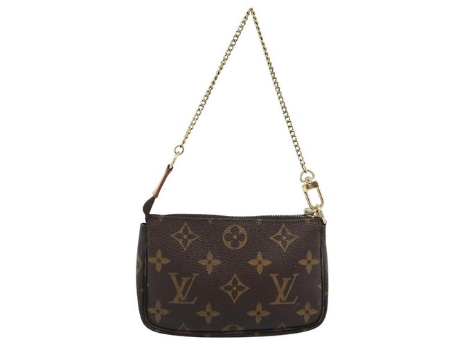 LOUIS VUITTON Monogram Mini Pochette Accessoires Pochette N41667 LV Auth 184348A Monogramma - vista 2