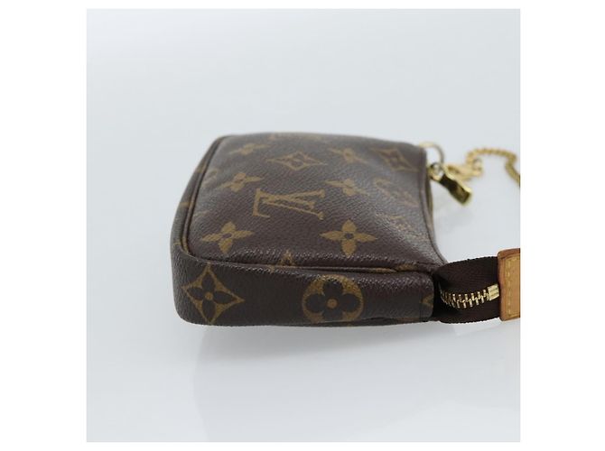LOUIS VUITTON Monogram Mini Pochette Accessoires Pochette N41667 LV Auth 184348A Monogramma - vista 4