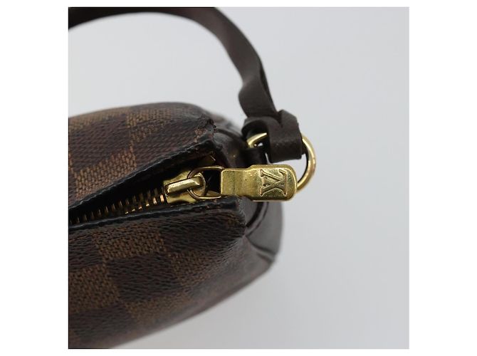 LOUIS VUITTON Damier Ebene Trousse Makeup Pouch N51982 LV Auth 184137 - vista 10