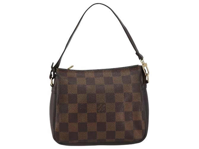 LOUIS VUITTON Damier Ebene Trousse Makeup Pouch N51982 LV Auth 184137 - vista 13