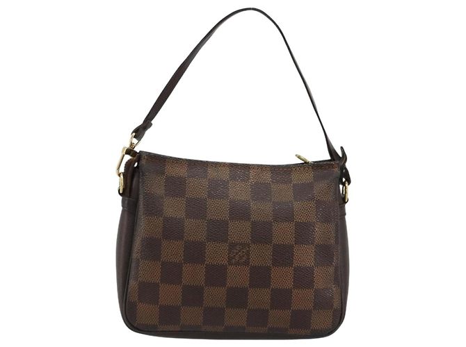 LOUIS VUITTON Damier Ebene Trousse Makeup Pouch N51982 LV Auth 184137 - vista 2