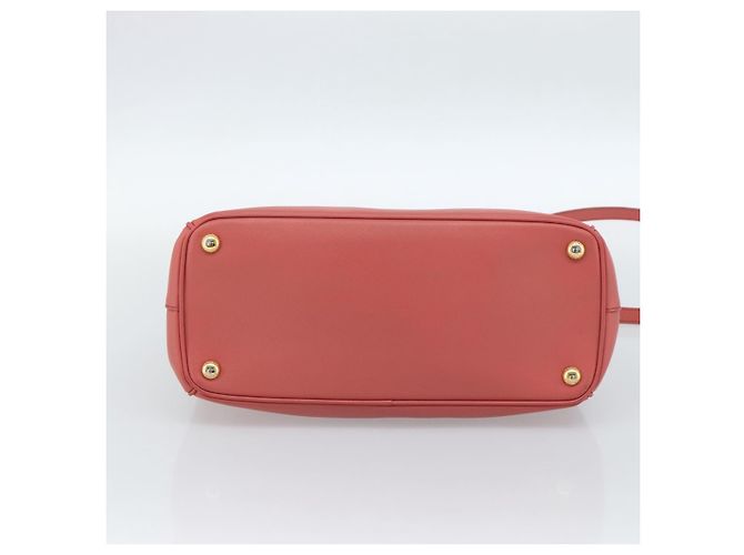 Bolsa PRADA Galleria em couro Safiano 2way Rosa Ouro Auth 183648V Dourado - vista 11