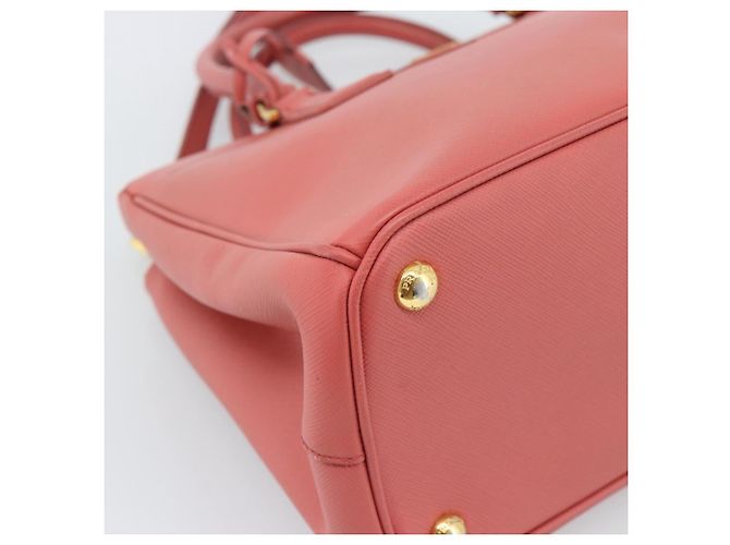 Bolsa PRADA Galleria em couro Safiano 2way Rosa Ouro Auth 183648V Dourado - vista 13
