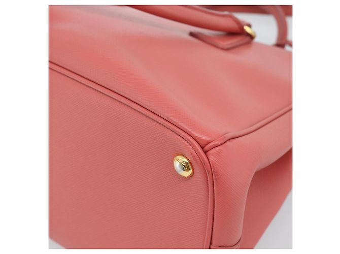Bolsa PRADA Galleria em couro Safiano 2way Rosa Ouro Auth 183648V Dourado - vista 14