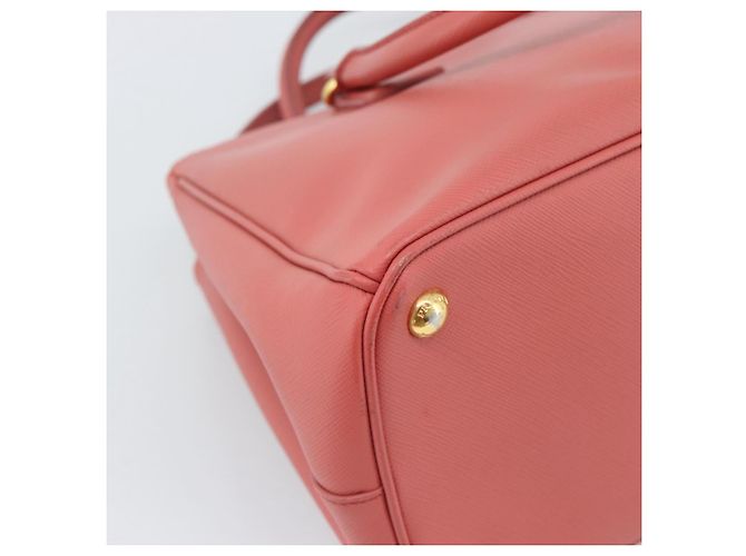 Bolsa PRADA Galleria em couro Safiano 2way Rosa Ouro Auth 183648V Dourado - vista 15
