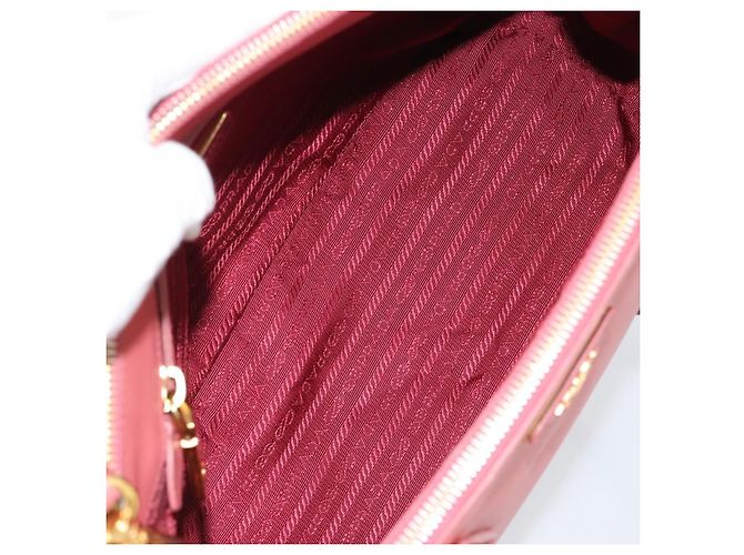 Bolsa PRADA Galleria em couro Safiano 2way Rosa Ouro Auth 183648V Dourado - vista 19