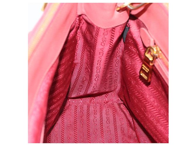 Bolsa PRADA Galleria em couro Safiano 2way Rosa Ouro Auth 183648V Dourado - vista 21