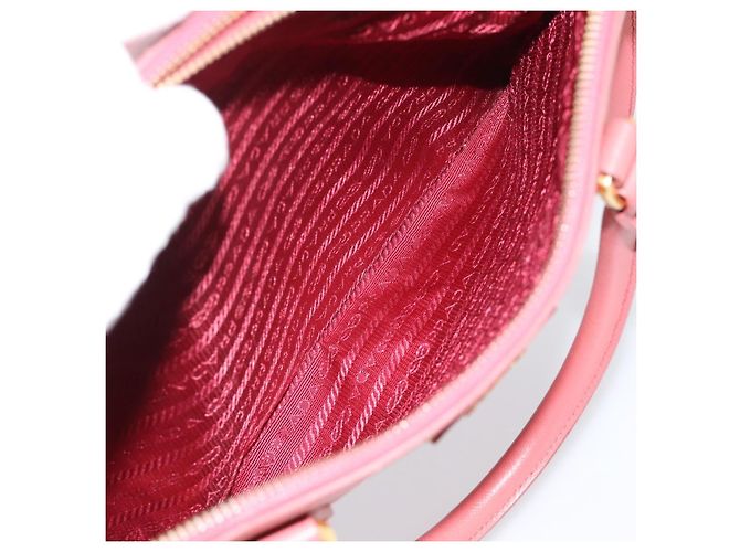 Bolsa PRADA Galleria em couro Safiano 2way Rosa Ouro Auth 183648V Dourado - vista 25