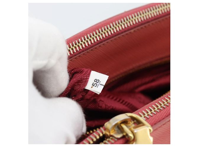 Bolsa PRADA Galleria em couro Safiano 2way Rosa Ouro Auth 183648V Dourado - vista 28