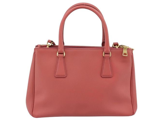 Bolsa PRADA Galleria em couro Safiano 2way Rosa Ouro Auth 183648V Dourado - vista 3