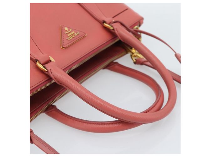 Bolsa PRADA Galleria em couro Safiano 2way Rosa Ouro Auth 183648V Dourado - vista 7