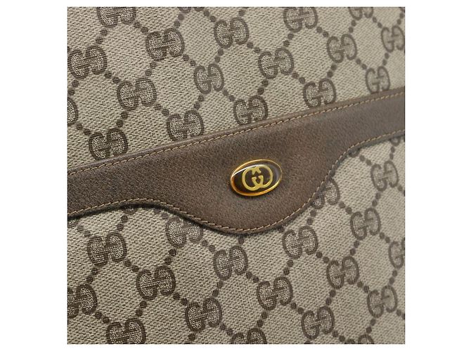 Borsa Tote GUCCI GG Supreme Web Sherry Line PVC Beige Red 39 02 003 Auth 183400 - vista 14