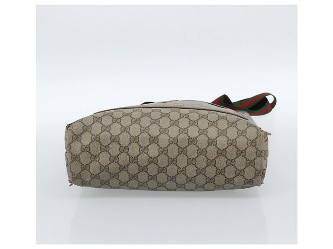 Borsa Tote GUCCI GG Supreme Web Sherry Line PVC Beige Red 39 02 003 Auth 183400 - vista 9