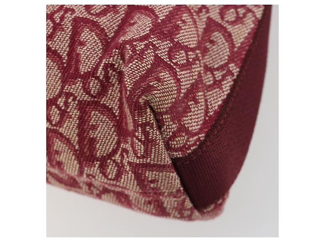 Borsa a tracolla Christian Dior Trotter Canvas Rosso Argento Auth 183019A - vista 12