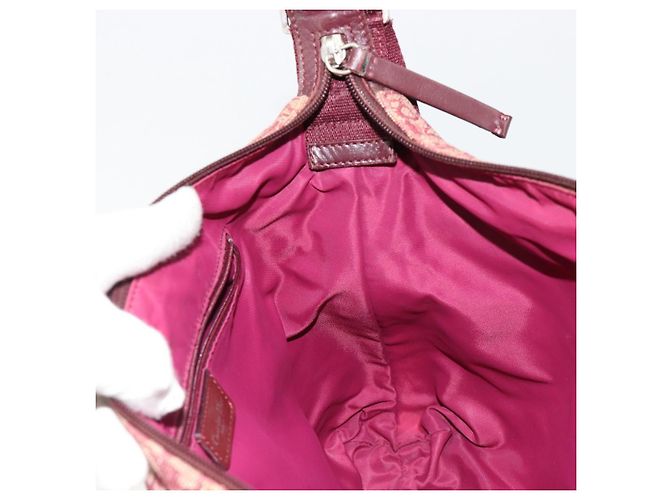 Borsa a tracolla Christian Dior Trotter Canvas Rosso Argento Auth 183019A - vista 17