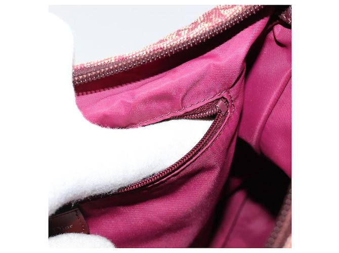 Borsa a tracolla Christian Dior Trotter Canvas Rosso Argento Auth 183019A - vista 20