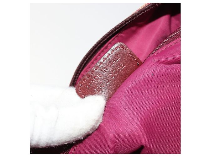 Borsa a tracolla Christian Dior Trotter Canvas Rosso Argento Auth 183019A - vista 22