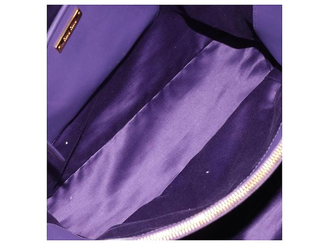 Bolso de mano Miu Miu Matelasse de cuero morado y oro Auth 183636V Dorado Púrpura - vista 11